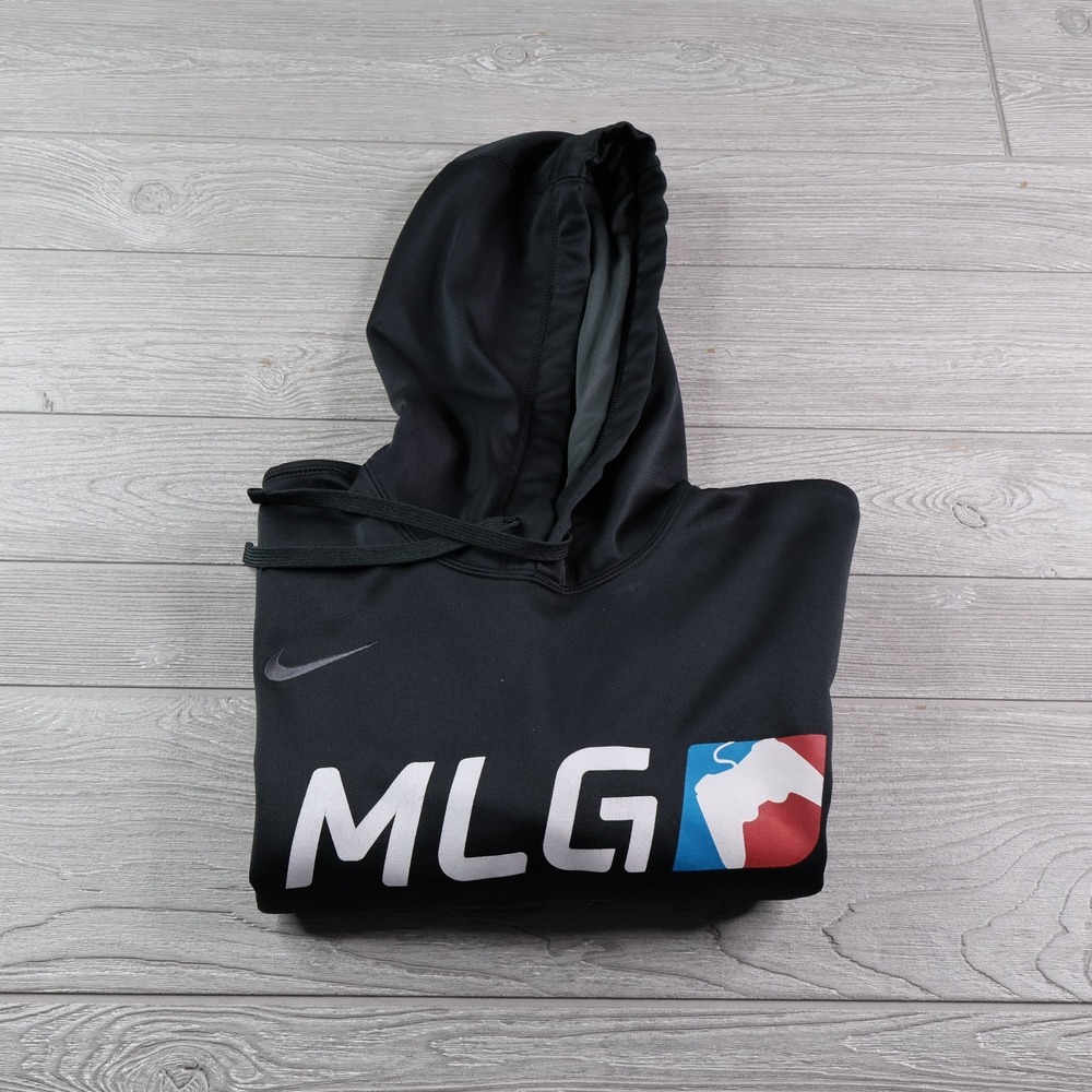 Nike MLG Sweatshirt Hoodie Size Large Black Grey Therma Fit Hooded Gaming